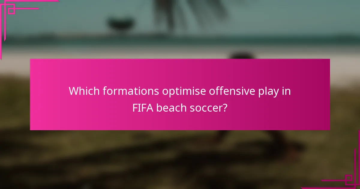 Which formations optimise offensive play in FIFA beach soccer?